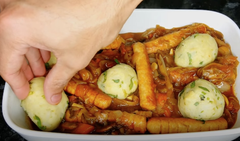 Sausage Casserole with Herb Dumplings